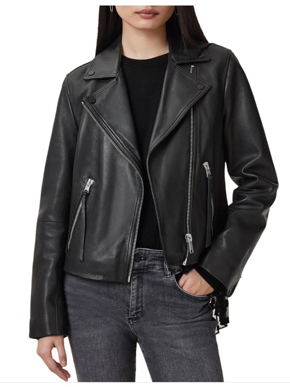 All Saints Dalby Biker Jacket Size US4
